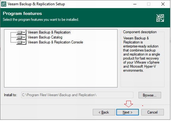 لیست نرم افزار های مورد نصب Veeam Backup