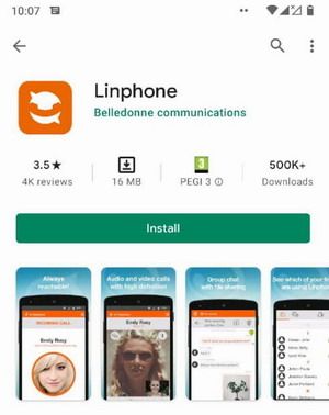 تلفن نرم افزاری Linphone